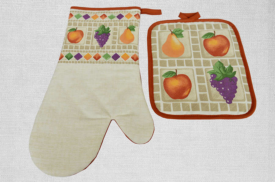 Printed Oven Mitt & Pot Holder