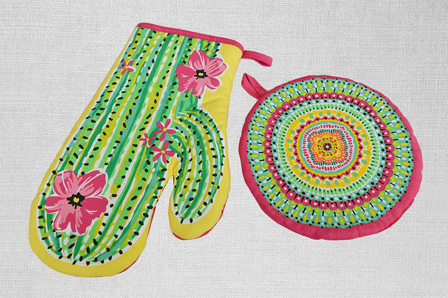 Printed Oven Mitt & Pot Holder